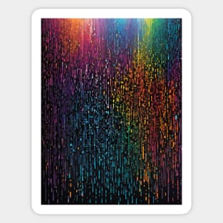 Multicolor binary code Sticker